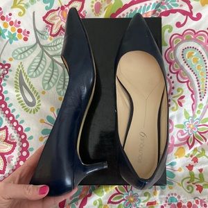 Navy kitten heels size 10.5